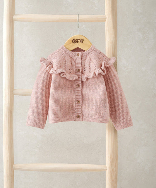Mamas & Papas Soft Pink Knitted Cardigan Cardigan