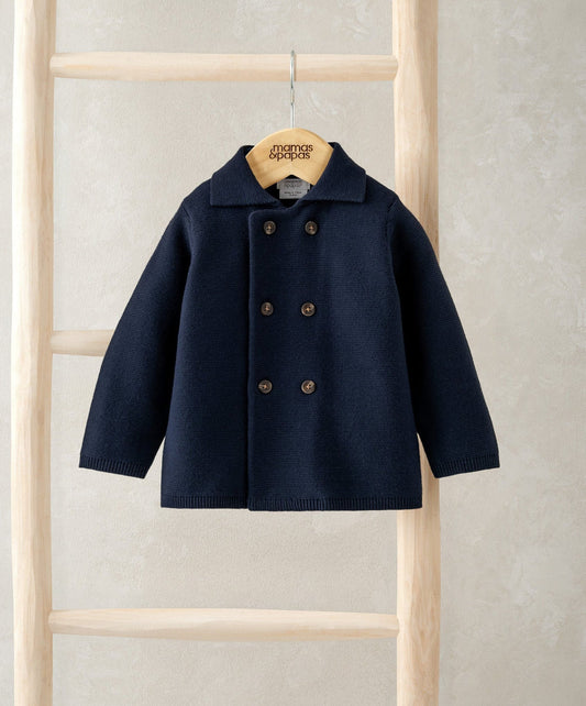 Mamas & Papas Navy Collar Cardigan Collar Cardigan