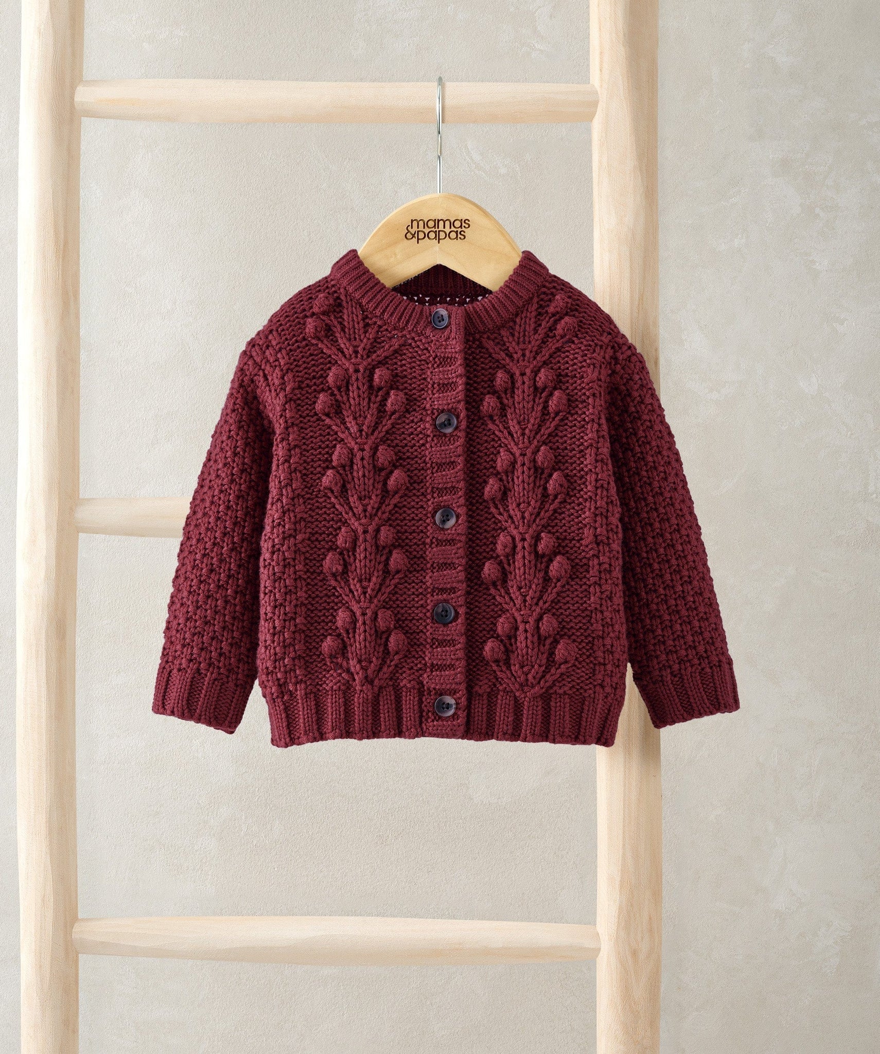Mamas & Papas Cherry Bobble Knit Cardigan Cardigan