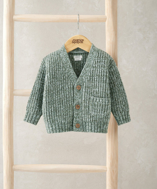 Mamas & Papas Grey Cable Knit Cardigan Cardigan