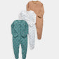 Tiled Floral Sleepsuits (Pack of 3)