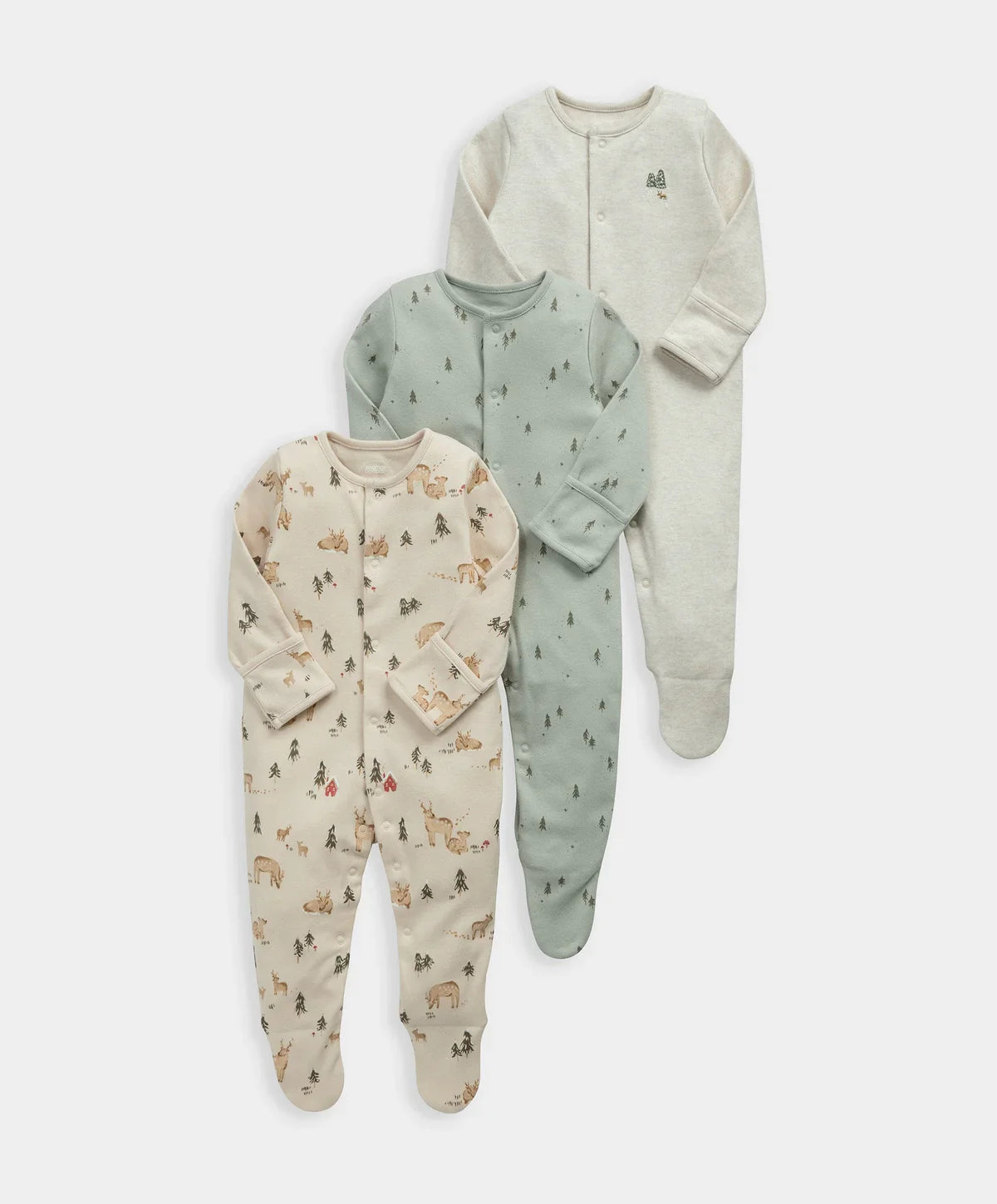 Winter Woodland Sleepsuits (Pack of 3)
