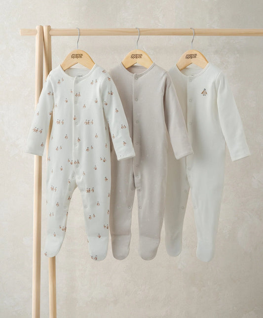 Mamas & Papas Penguin Sleepsuits (Pack of 3) Sleepsuit