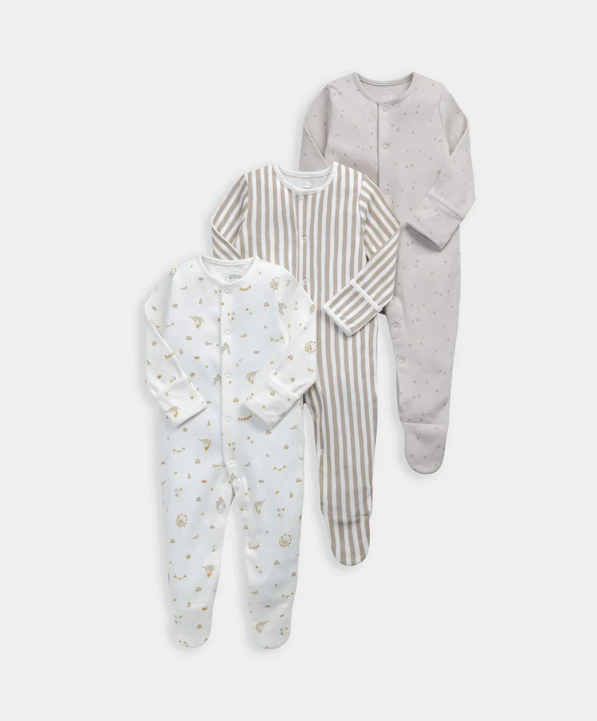 Circus Sleepsuits (Pack of 3)