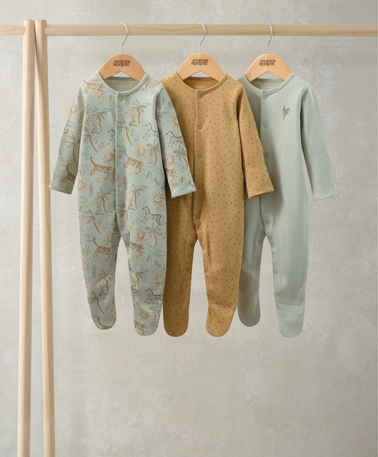 Mamas & Papas Safari Sleepsuits (Pack of 3)