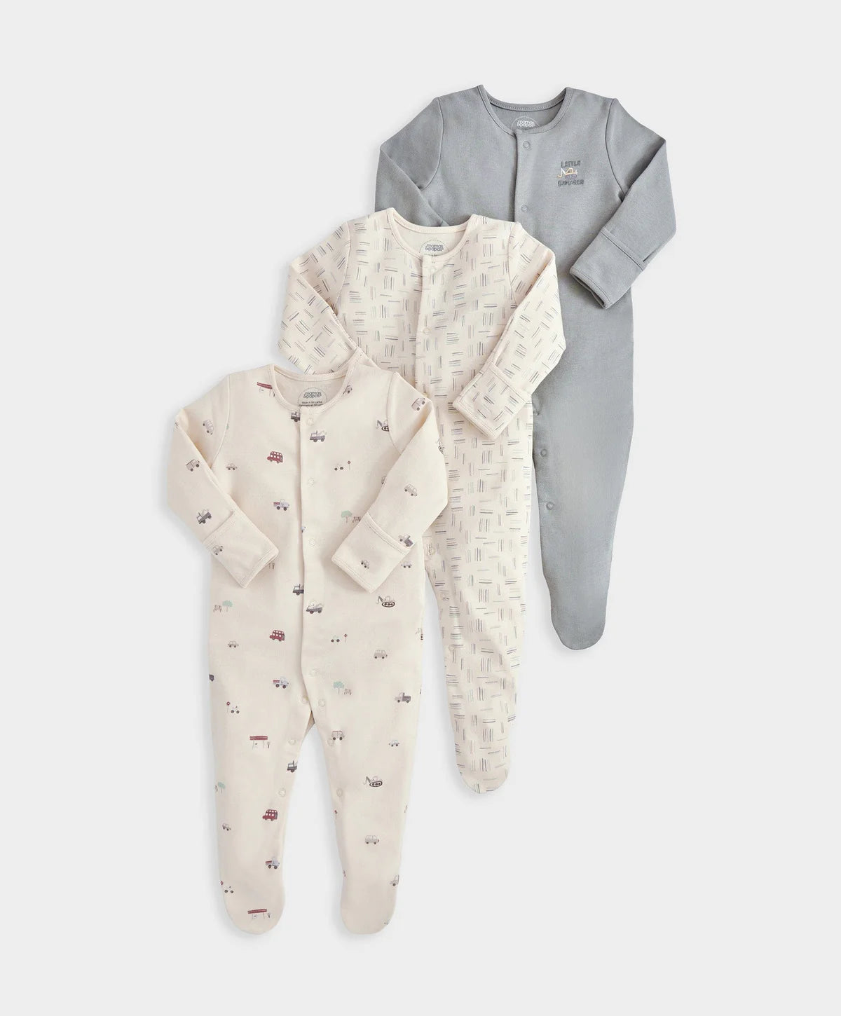 Little Explorer Sleepsuits (Pack of 3)