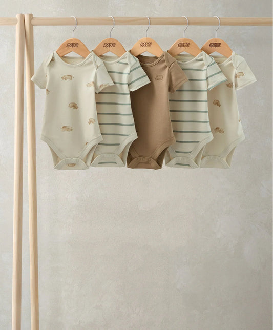 Mamas & Papas Rhino Short Sleeve Bodysuits (Pack of 5)
