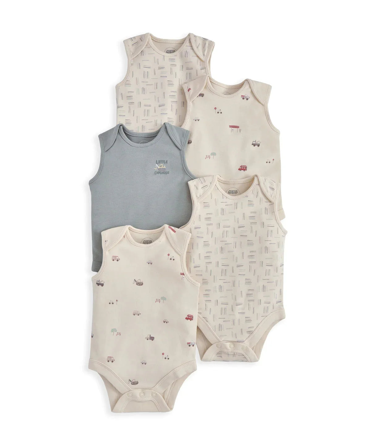 Little Explorer Short-Sleeved Bodysuits (Pack of 5)