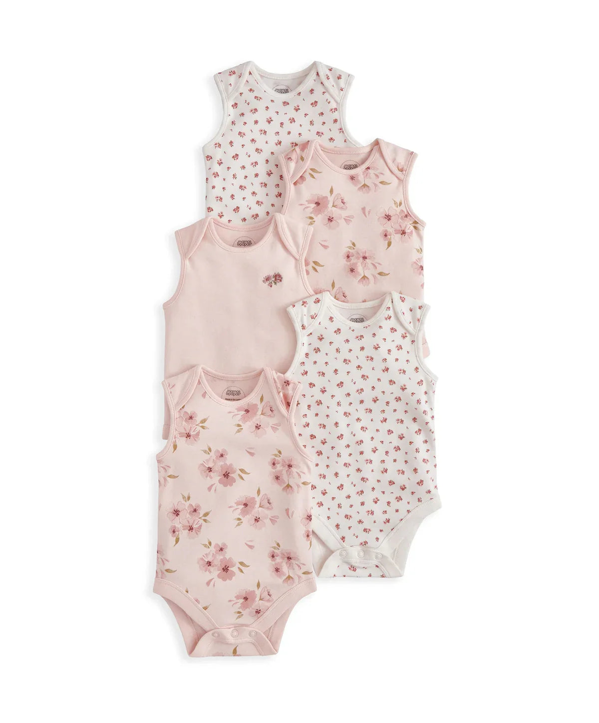 Watercolour Short-Sleeved Bodysuits (Pack of 5)