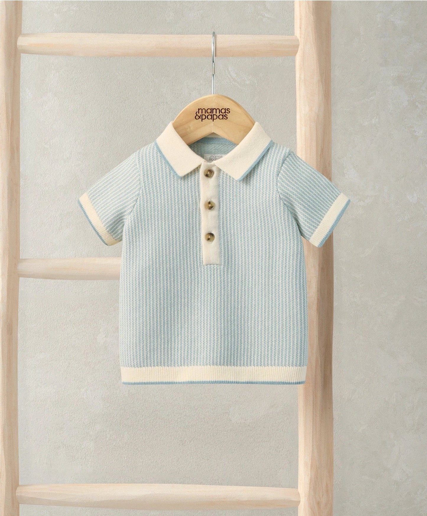 Mamas & Papas Jacquard Knitted Polo Shirt