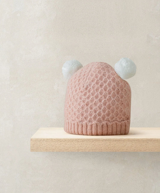 Mamas & Papas Pink Pom Pom Hat Hat