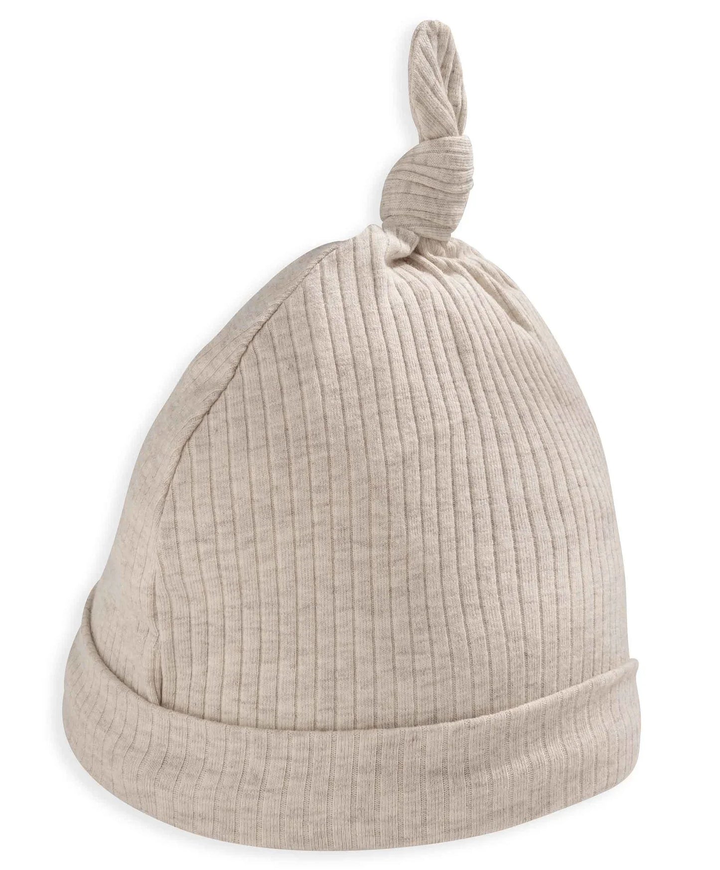 Mamas & Papas Organic Cotton Ribbed Hat - Oatmeal