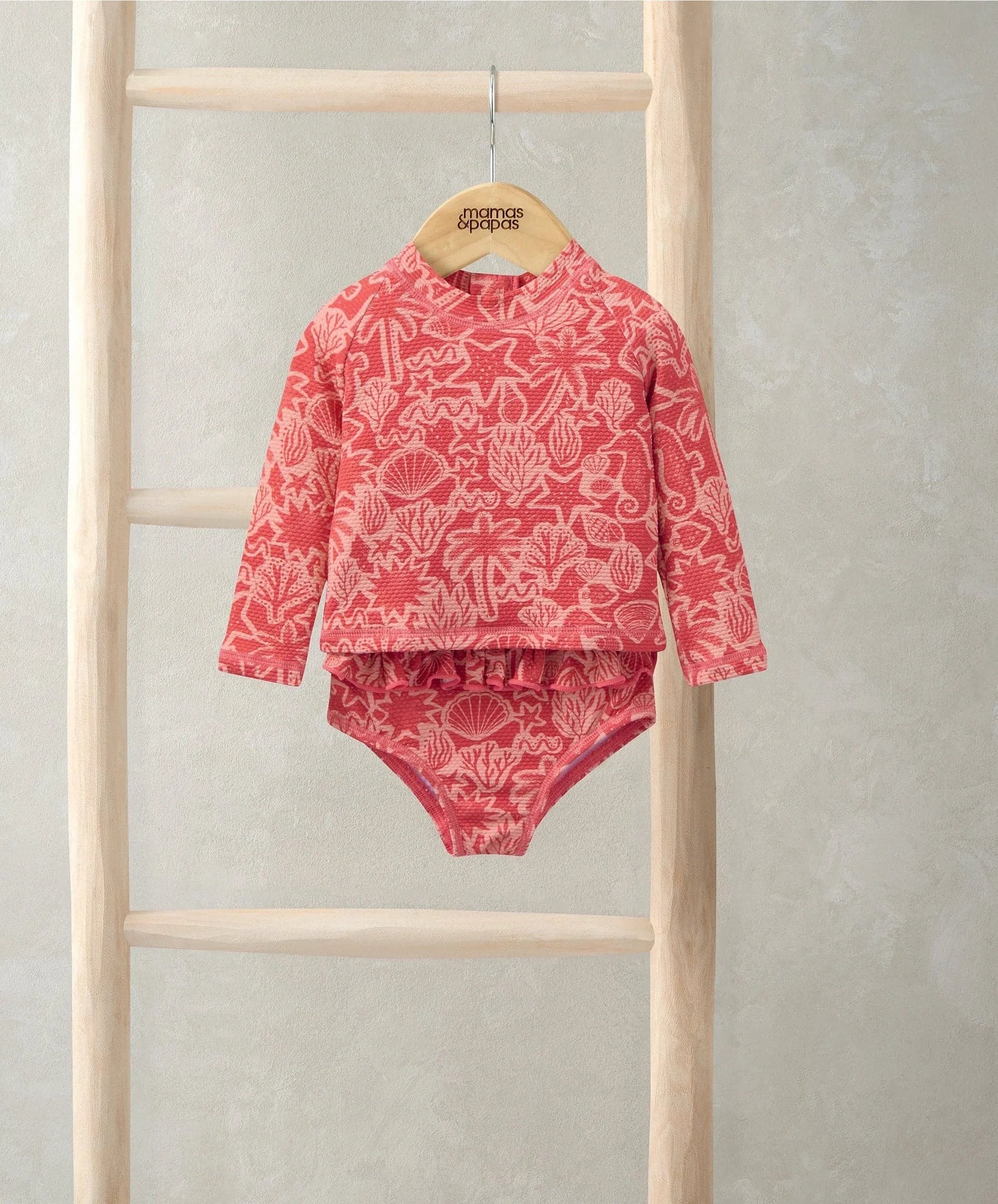 Mamas & Papas Seahorse Long Sleeve Swim Top and Bottoms
