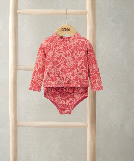 Mamas & Papas Seahorse Long Sleeve Swim Top and Bottoms