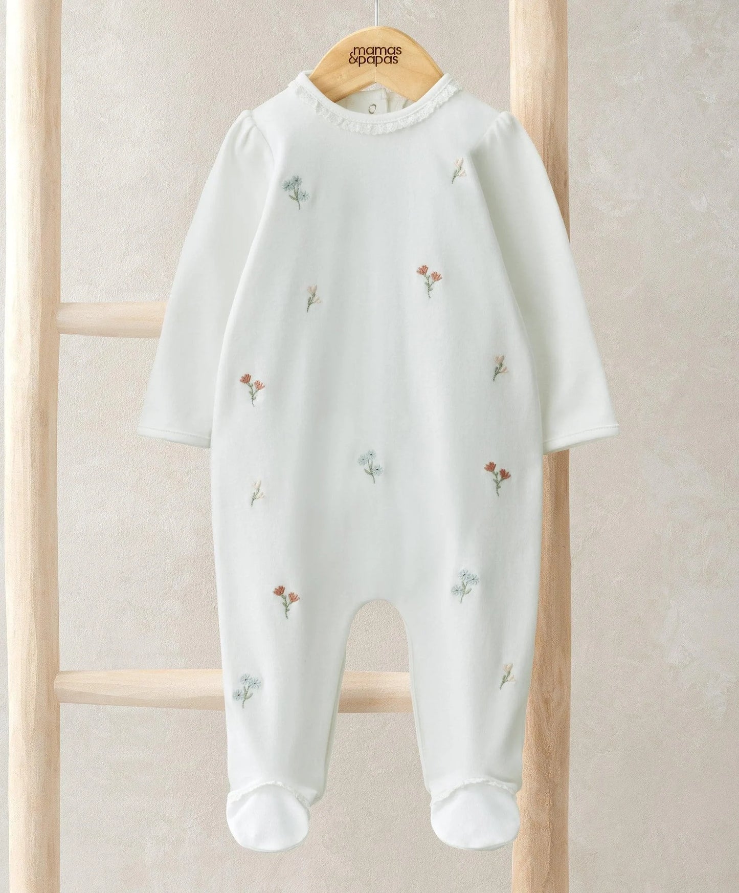 Mamas & Papas Embroidered Flower All in One