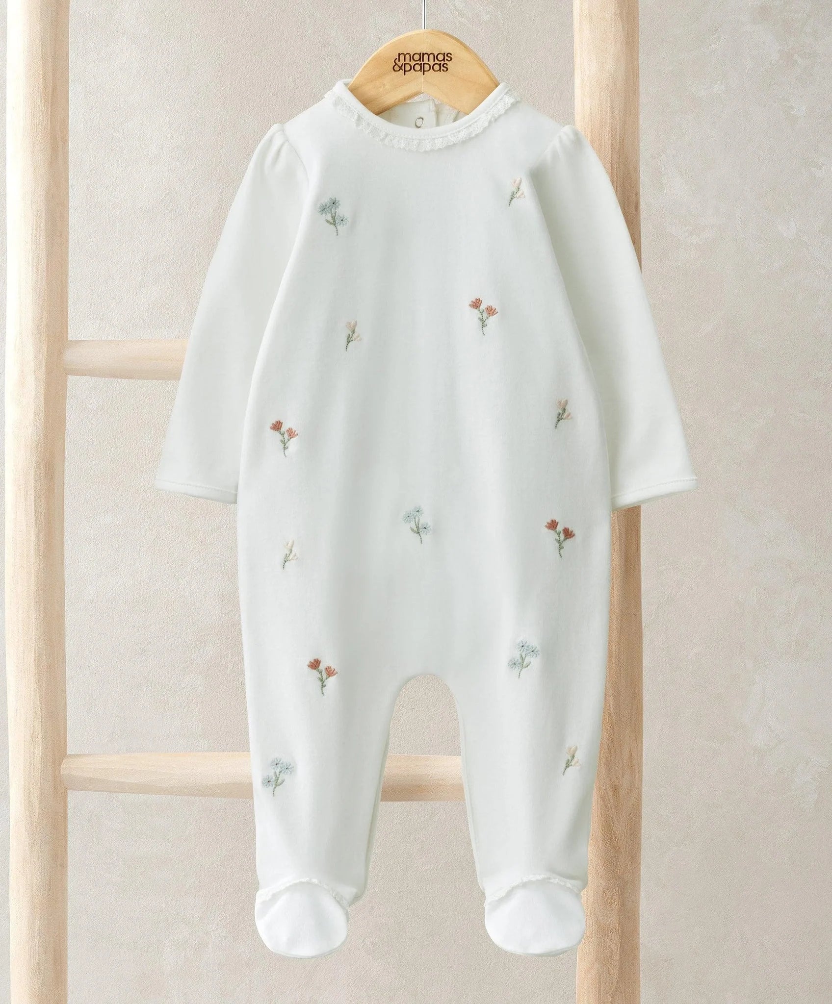 Mamas & Papas Embroidered Flower All in One
