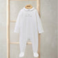 Mamas & Papas Born in 2026 Embroidered All In One White