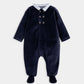 Blue Velour Sleepsuit