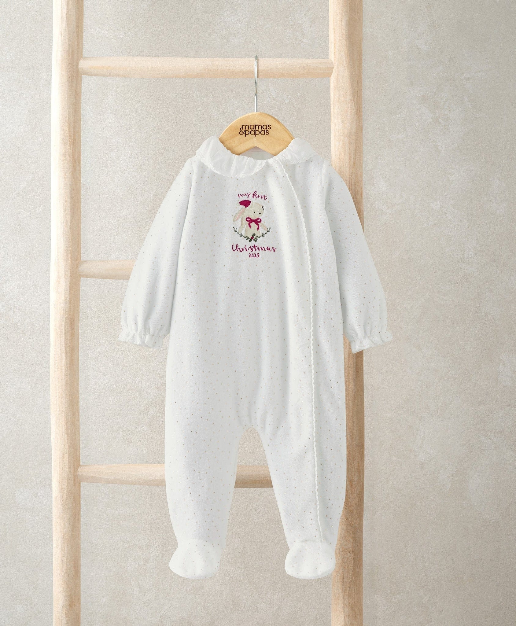 Mamas & Papas My First Christmas Bunny All In One Bodysuit