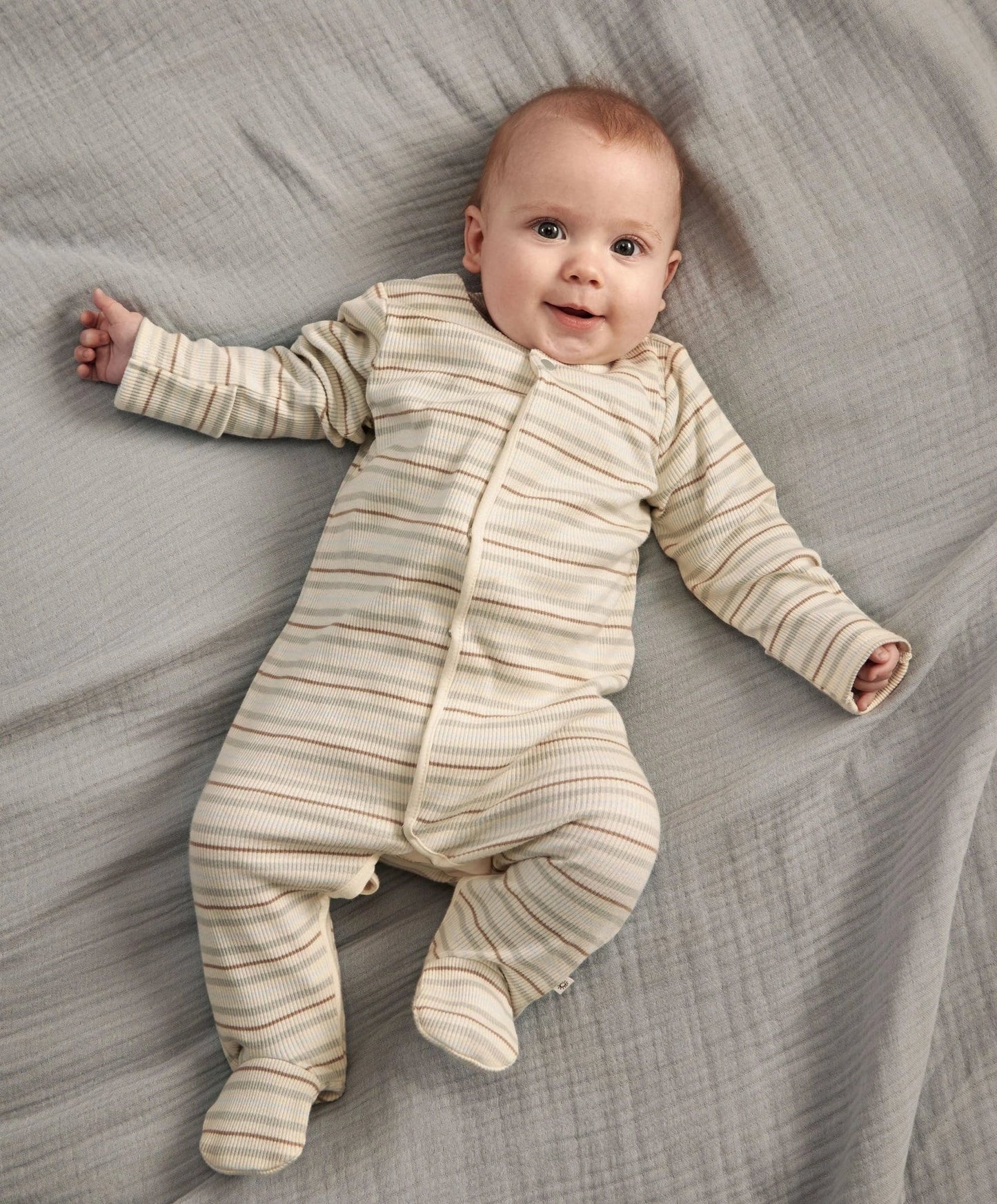 Ribbed Stripe Sleepsuit