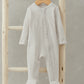 Organic Cotton Ribbed Sleepsuit - Oatmeal