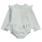 Mamas & Papas Long Sleeve Frill Swimsuit - Blue Lemon | Mamas & Papas, Babies, Nursing, Swimsuit