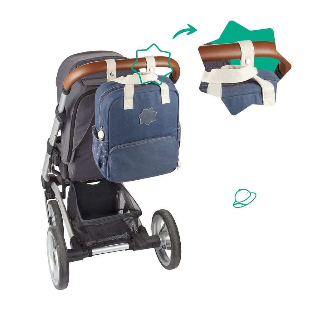 Adult Changing Backpack Corduroy Safari In Oasis | Diaper Bag | Badabulle for Mamas & Papas LB - 6hr