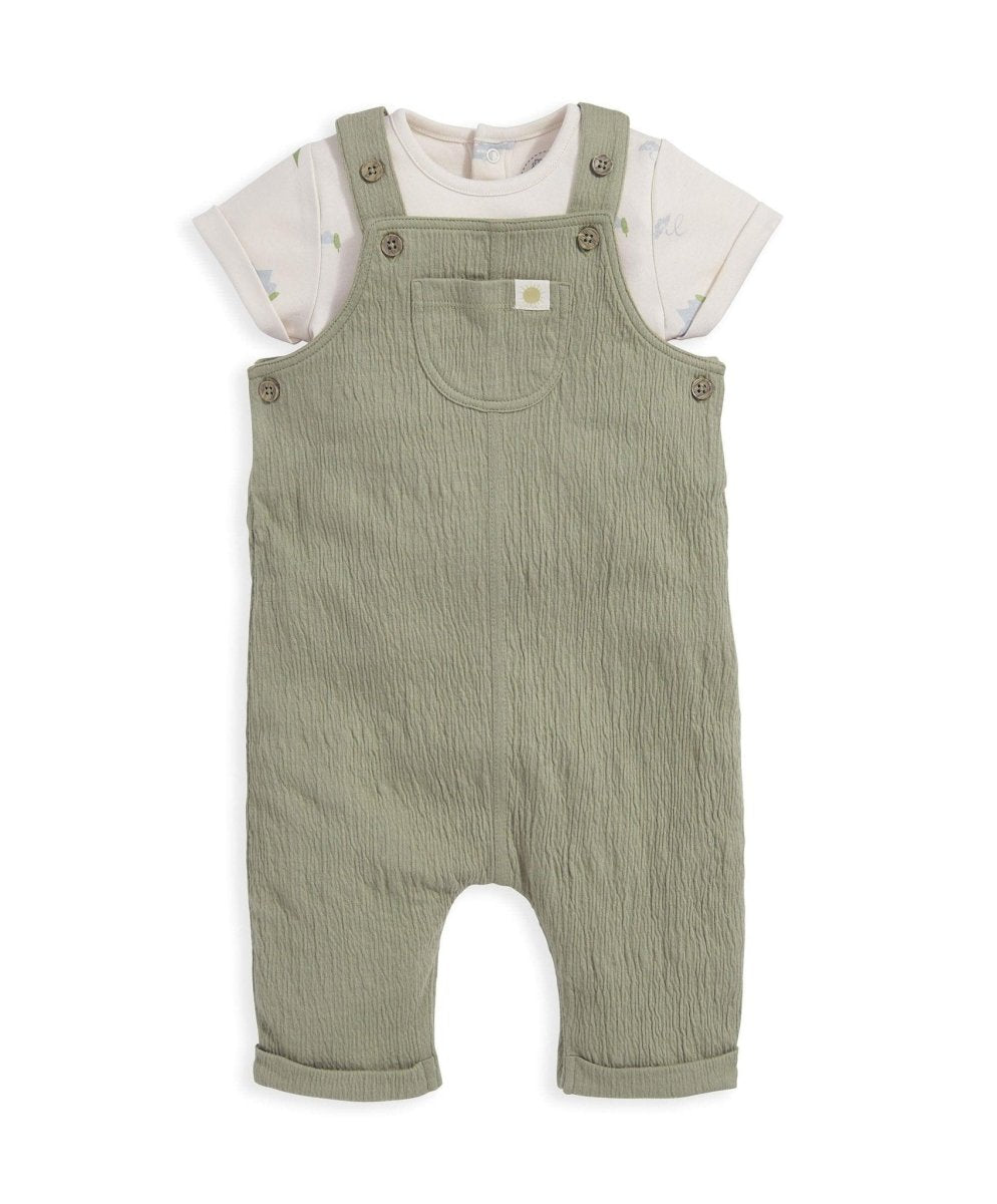 Adventure Bodysuit & Dungarees Outfit Set | Set | Mamas & Papas for Mamas & Papas LB - 6hr