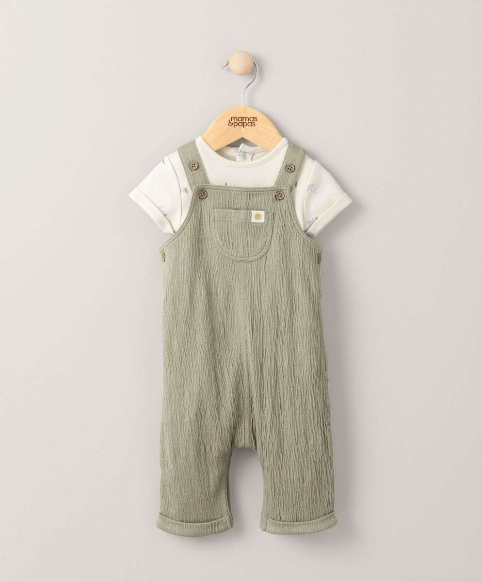 Adventure Bodysuit & Dungarees Outfit Set | Set | Mamas & Papas for Mamas & Papas LB - 6hr