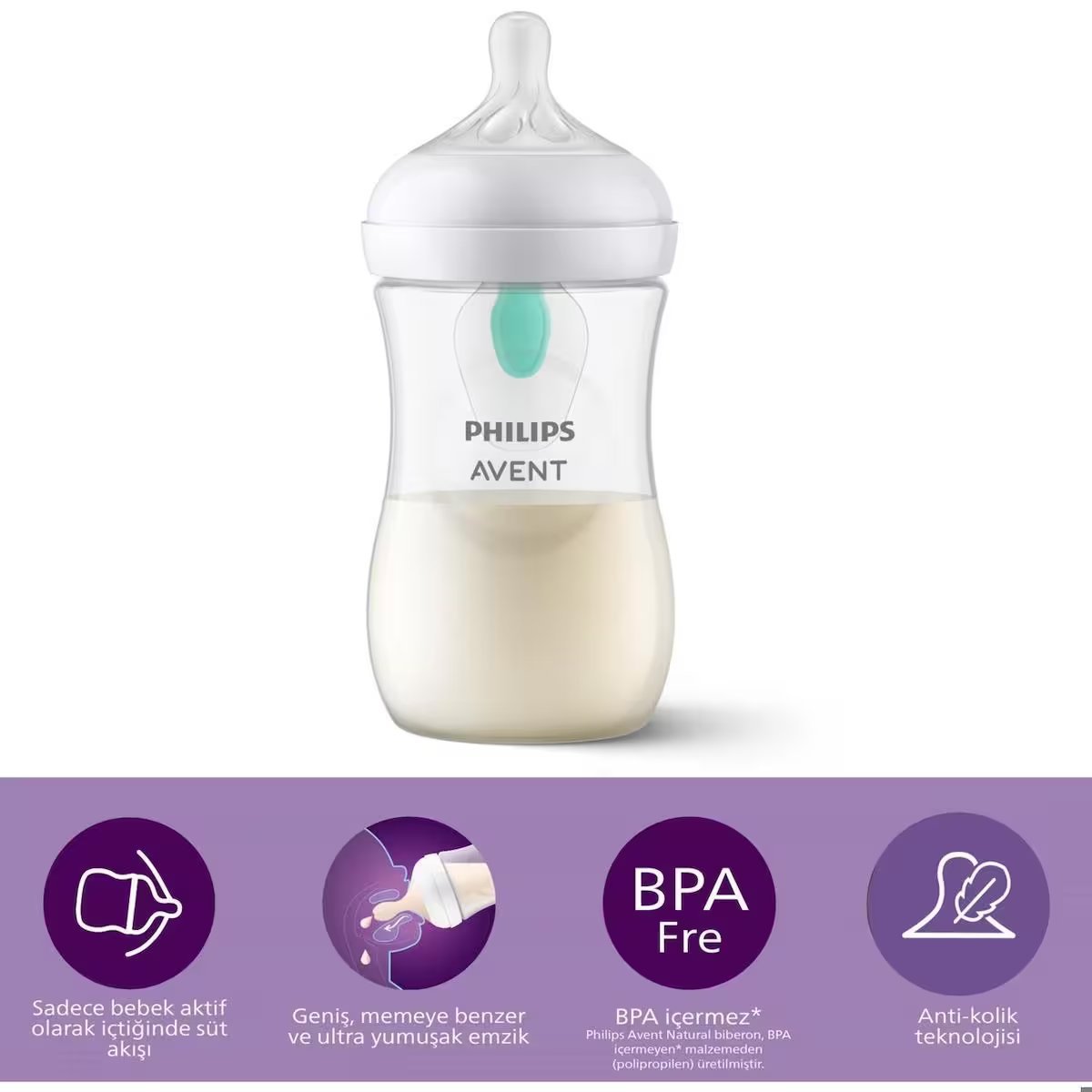 Anti - Colic Bottle 260ml with Vent | Bottle Teat | Avent for Mamas & Papas LB - 6hr
