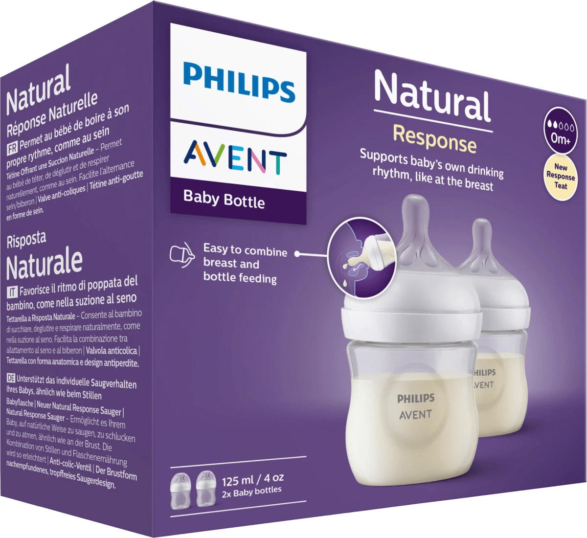 Anti - Colic Bottle with Air Vent 125ml | Anti - Colic Bottle | Avent for Mamas & Papas LB - Bottle Feeding