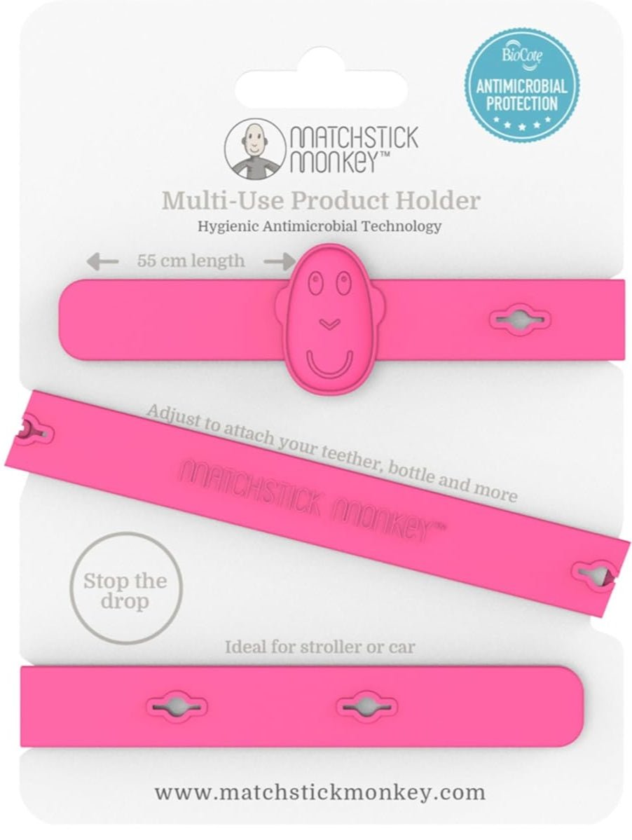 Antimicrobial Silicone Multi - Use Product Holder Strap For Teether | Teether | Matchstick Monkey for Mamas & Papas LB - Activity & Sensory Toys