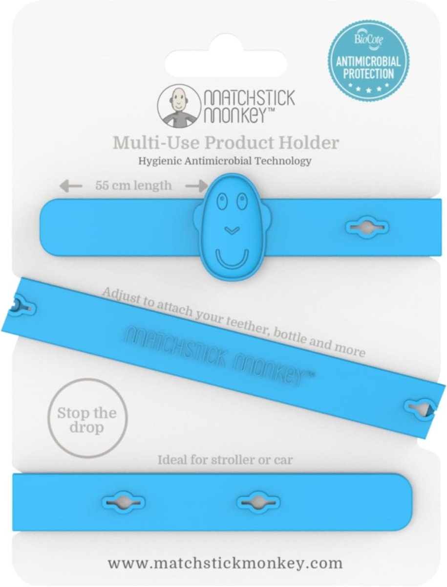 Antimicrobial Silicone Multi - Use Product Holder Strap For Teether | Teether | Matchstick Monkey for Mamas & Papas LB - Activity & Sensory Toys