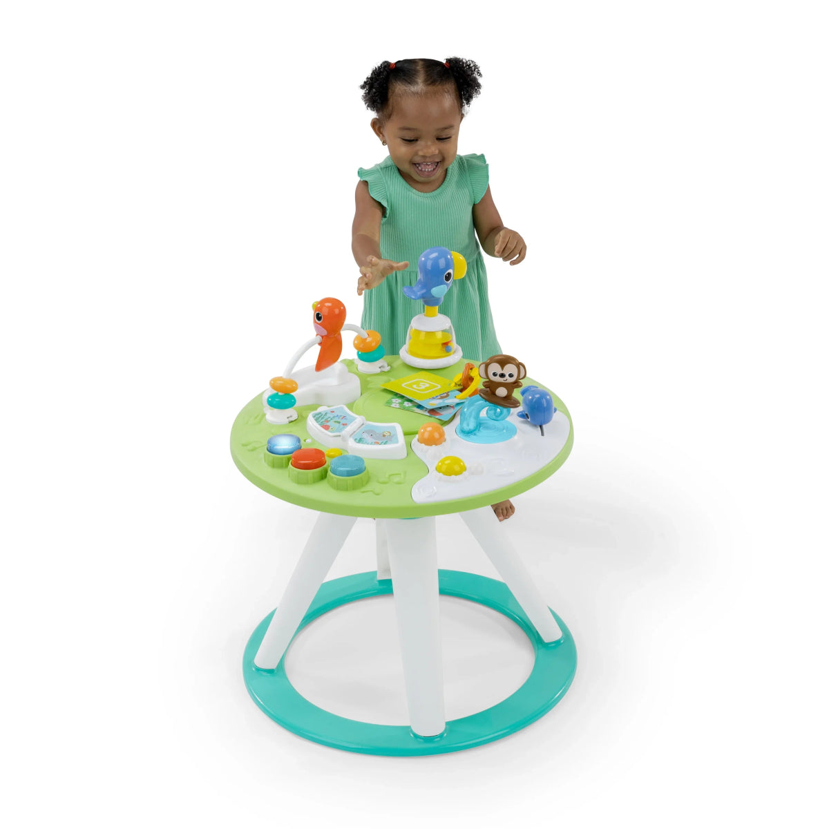 Around We Go 2 - in - 1 Walk - Around Activity Center & Table - Tropic Cool | Walker | Bright Starts for Mamas & Papas LB - Activity & Sensory Toys