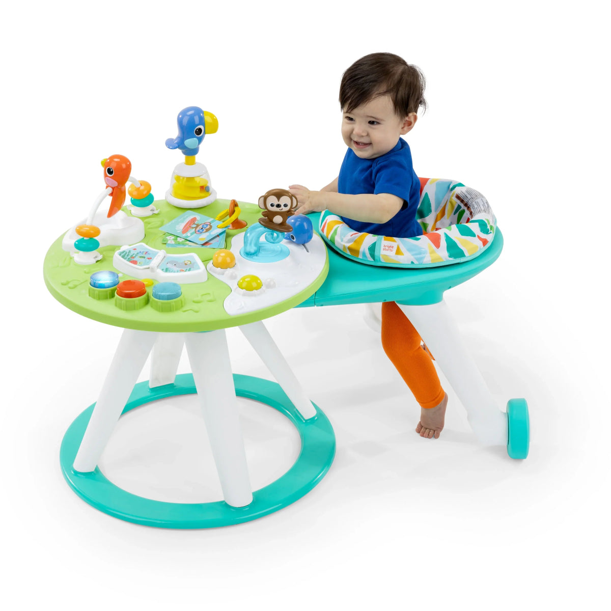 Around We Go 2 - in - 1 Walk - Around Activity Center & Table - Tropic Cool | Walker | Bright Starts for Mamas & Papas LB - Activity & Sensory Toys