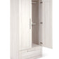 Atlas 2 Door Nursery Wardrobe with Storage Drawer - Nimbus White | Nursery Furniture | Mamas & Papas for Mamas & Papas LB - colorneed