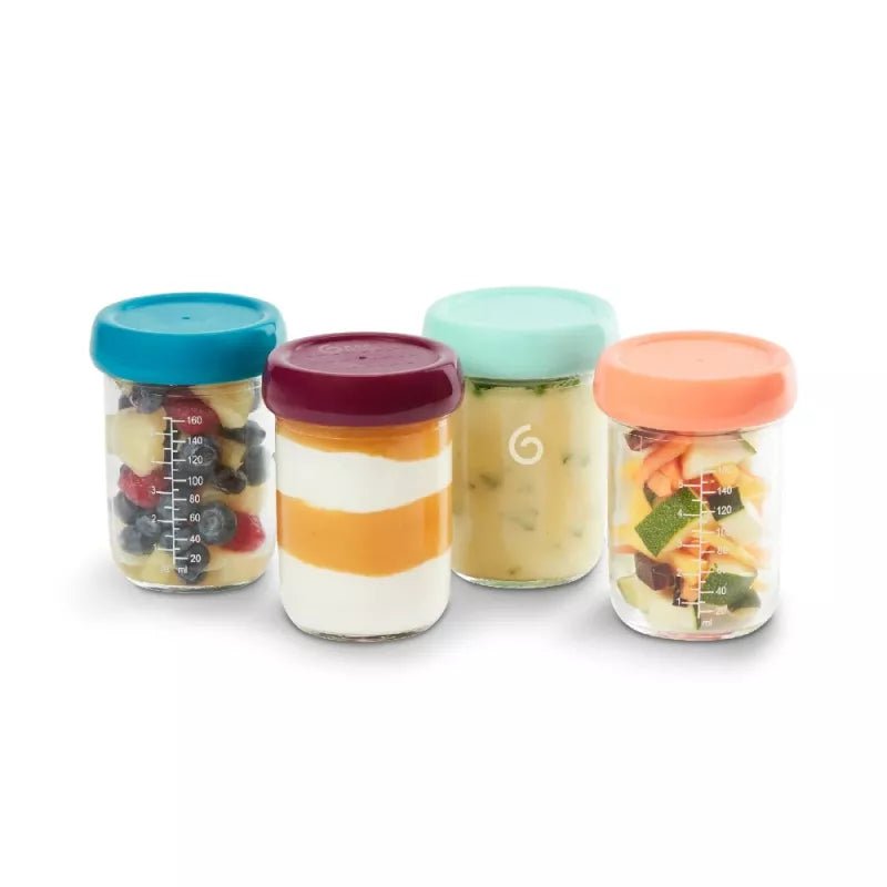 Baby Bowls Glass Storage Containers Pack of 4 | Bowl | Babymoov for Mamas & Papas LB - 6hr