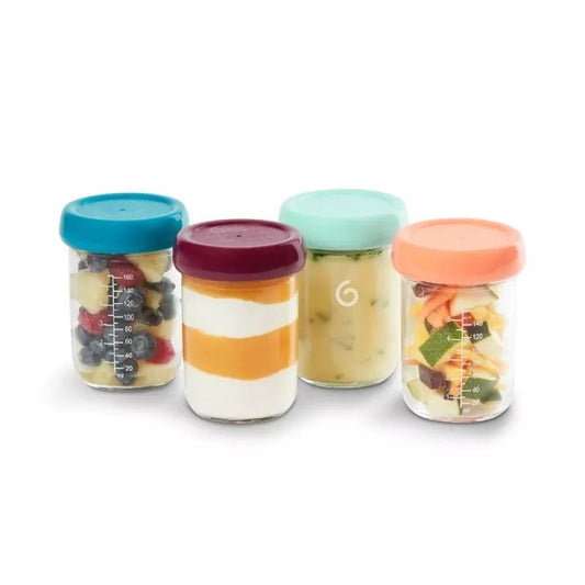 Baby Bowls Glass Storage Containers Pack of 4 | Bowl | Babymoov for Mamas & Papas LB - 6hr