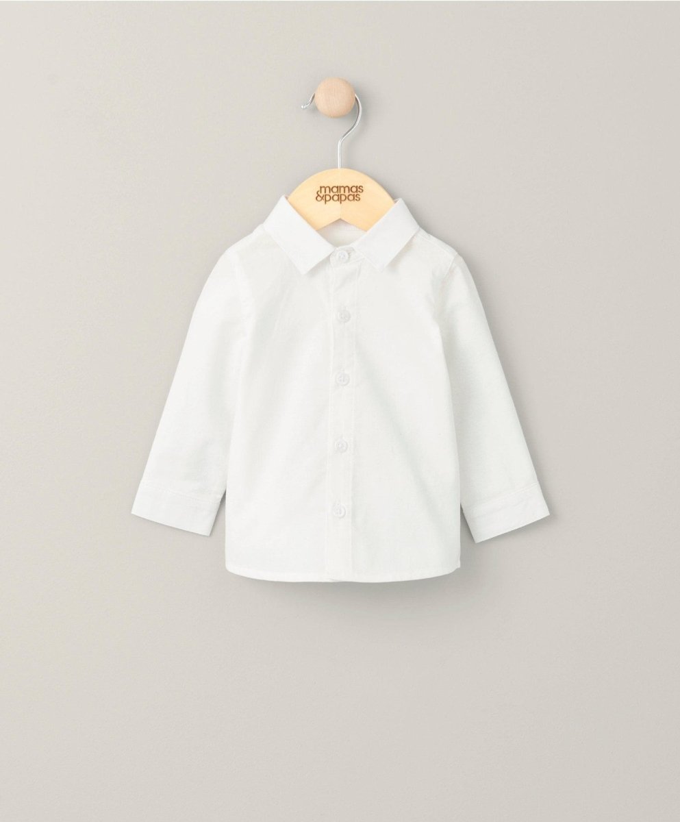 Baby Boys Shirt - White | Shirt | Mamas & Papas for Mamas & Papas LB - 6hr