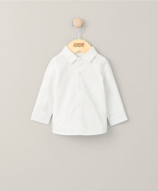 Baby Boys Shirt - White | Shirt | Mamas & Papas for Mamas & Papas LB - 6hr