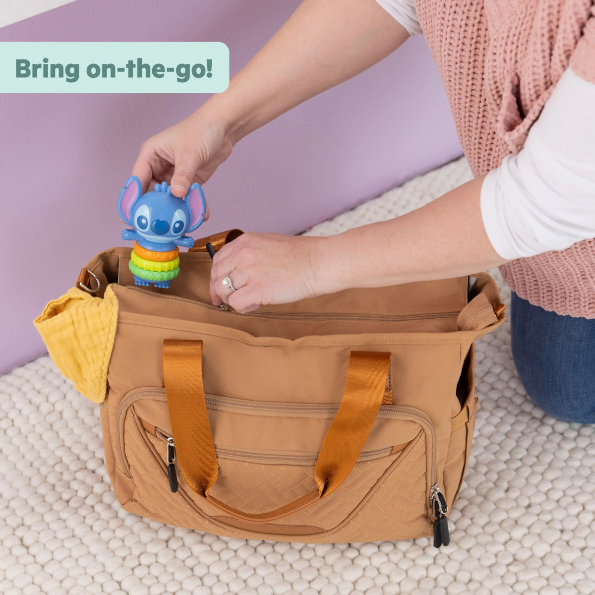 Baby Stitch Twist - a - Stitch Fidget Toy, On The Go Toy for Newborns & Up | Fidget Toy | Ingenuity for Mamas & Papas LB - Activity & Sensory Toys