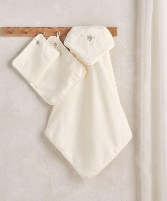 Baby Towelling Set Pack of 3 Welcome to the World Duckling | Towel | Mamas & Papas for Mamas & Papas LB - 6hr