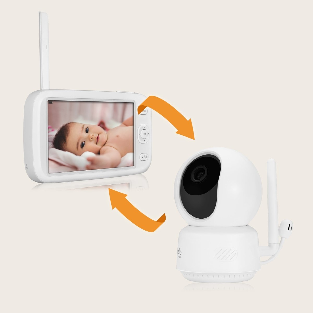 Babyline 9.1 Baby Monitor - Full HD 360° Camera | Baby Monitor | Lionelo for Mamas & Papas LB - Baby Monitors