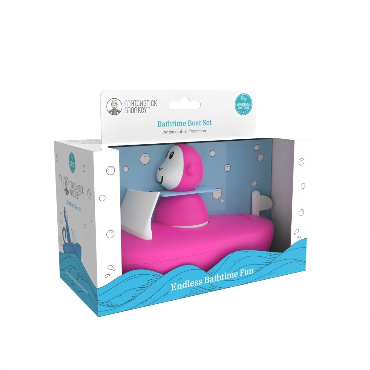 Bathtime Boat Set - Pink | Bath Toy | Matchstick Monkey for Mamas & Papas LB - Activity & Sensory Toys