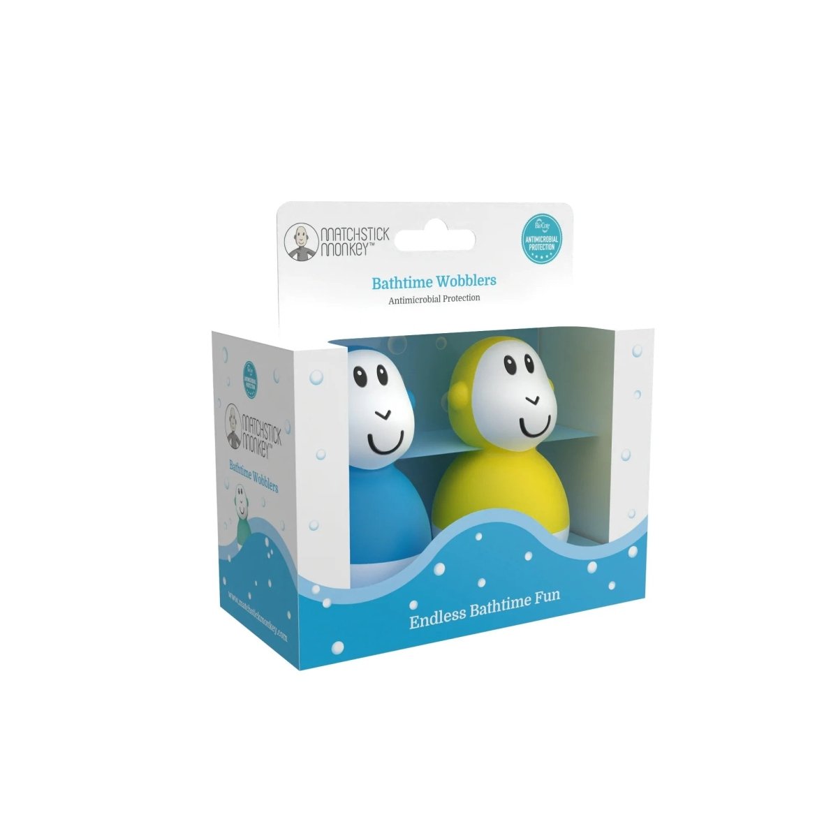 Bathtime Wobblers - Blue & Yellow | Bath Toy | Matchstick Monkey for Mamas & Papas LB - Activity & Sensory Toys