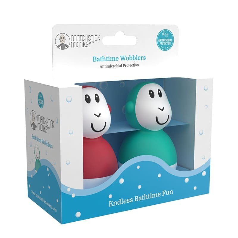 Bathtime Wobblers - Green & Red | Bath Toy | Matchstick Monkey for Mamas & Papas LB - Activity & Sensory Toys