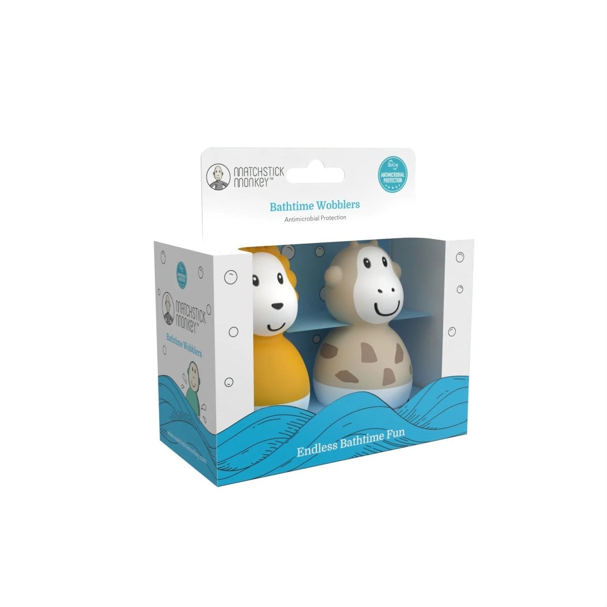 Bathtime Wobblers - Lion & Giraffe | Bath Toy | Matchstick Monkey for Mamas & Papas LB - Activity & Sensory Toys