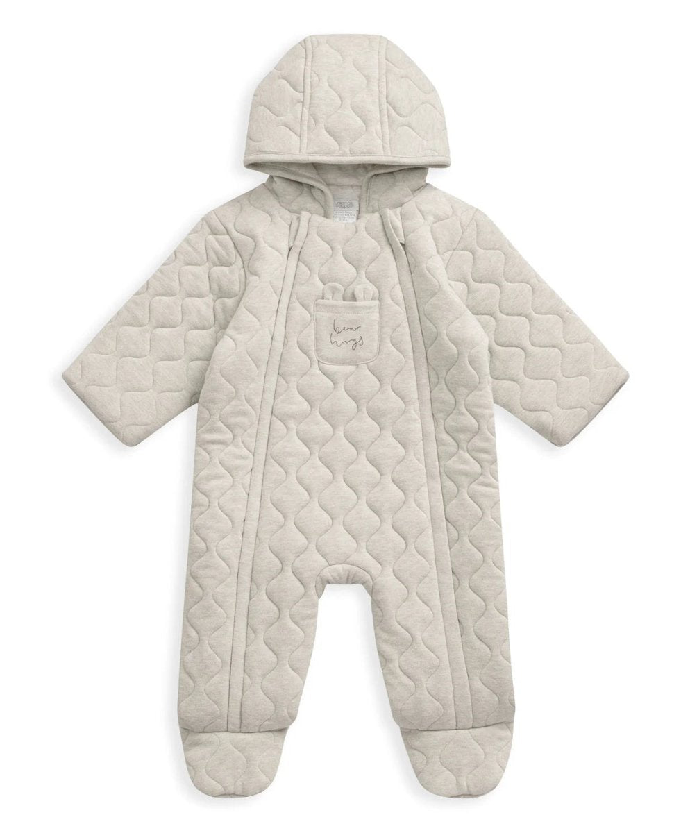Bear Hugs Quilted Jersey Pramsuit | Pramsuit | Mamas & Papas for Mamas & Papas LB - 6hr