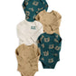 Bear Long Sleeve Bodysuits Pack of 5 | Bodysuit | Mamas & Papas for Mamas & Papas LB - 6hr