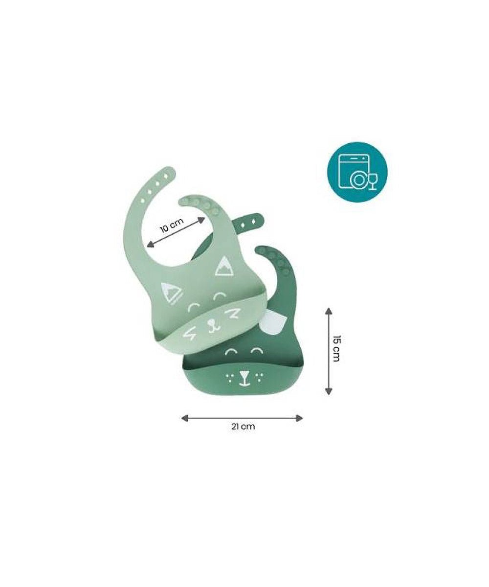 Bib with Pocket in Silicone Bib'sy Pack of 2 | Bib | Babymoov for Mamas & Papas LB - 6hr